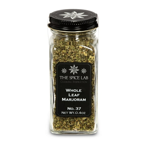 The Spice Lab No. 37 - Whole Leaf Marjoram - Kosher Gluten-Free Non-GMO All Natural Spice - French Jar