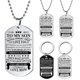 thumbnail image 1 of Collar infantil de acero inoxidable para mi hijo, hija, haz lo mejor que puedas, amor, mamá, papá, placa de identificación militar, collar para cumpleaños y Halloween., 1 of 3
