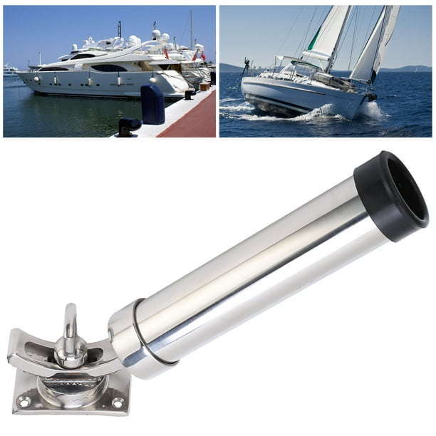 Demonsen Stainless Steel Fishing Rod Holder, Boat Fishing Rod Holder Anti Slip Design Wear Resistant For Rowboat Decks