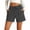 Dark Gray, variant on Womens Shorts High Waisted Drawstring Plus Size Shorts Summer Casual Loose Pull on Shorts