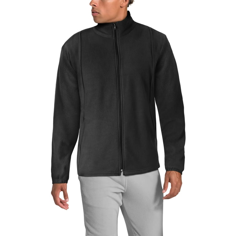 Hat and Beyond Men's Ultra Soft Polar Fleece Full Zip Side Pockets  Breathable Jacket 