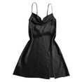 thumbnail image 2 of Abomasnow Women's Satin Spaghetti Strap Mini Dress Sexy Slip Sleeveless Cowl Neck Silky Cocktail Party Dresses 2025, 2 of 8