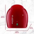 thumbnail image 3 of Holstein Housewares Antiadherente 6 secciones Multi-Food Maker - Arepas, Mini Pancakes, Corncakes y más, 6-PC, Metallic Red, 3 of 5