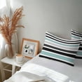 thumbnail image 6 of Outdoor Waterproof Throw Pillow Covers Set of 2 Teal Stripes Decorative Pillowcases Lumbar Outdoor Pillows Cushion Case 20x12 Inch Black Lines Striped Patio Pillows for Couch Sofa Bed Garden, 6 of 9