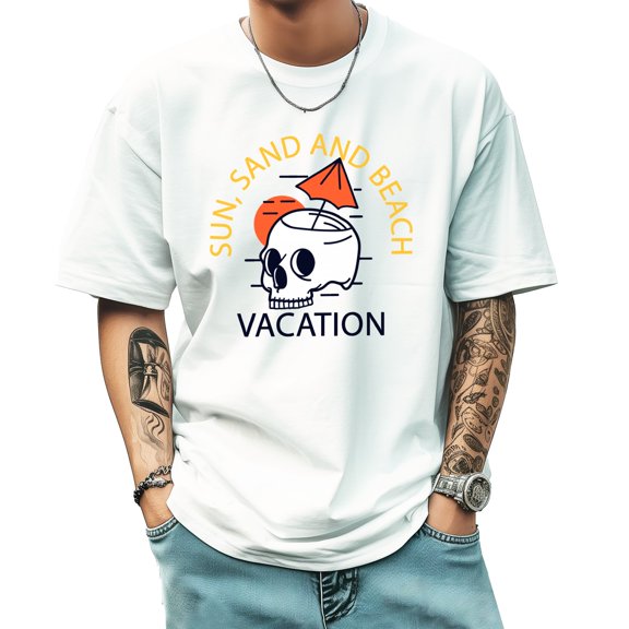 Graphic Tees for Men Summer New Print Casual Tee Fashion Trend Sports Shirt Select