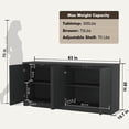 thumbnail image 2 of Rumiiro Fluted Sideboard Buffet Cabinet Modern Minimalist 4 Doors Adjustable Shelves Storage 63 in L x 16 in W x 30 in H, Black, 2 of 6