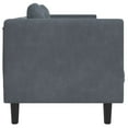 thumbnail image 3 of vidaXL Sofa avec Coussins 2 Places Velours Gris Foncé, 3 of 5