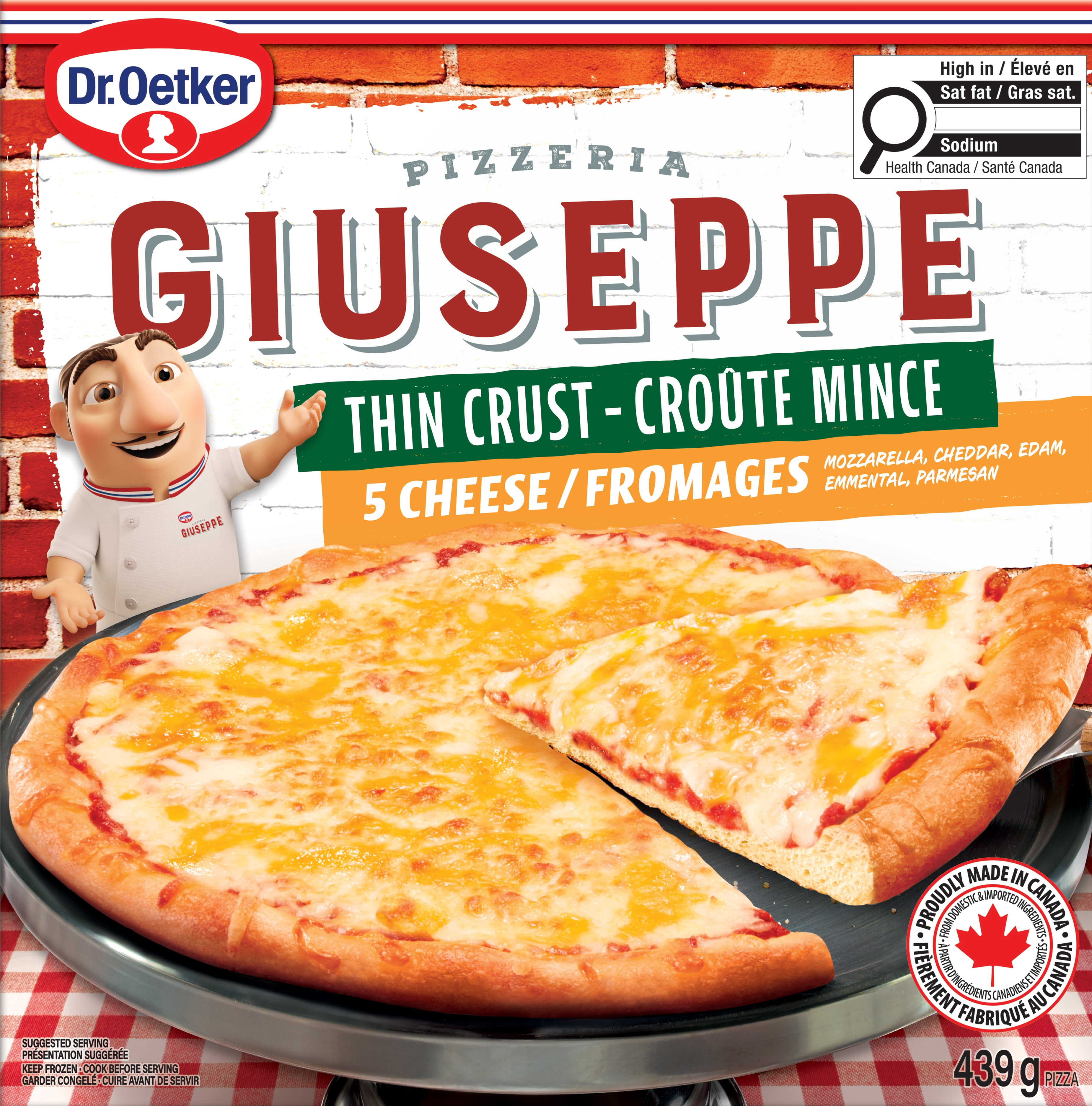 Dr. Oetker Giuseppe Pizzeria Thin Crust 5 Cheese Pizza