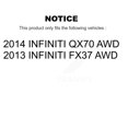 thumbnail image 2 of Transit Auto Front Wheel Bearing and Tie Rod End Kit for Car INFINITI FX37 QX70 AWD - Left Right Side (Driver Passenger) K77-100621, 2 of 2