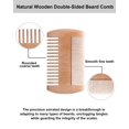 thumbnail image 3 of Peine de bolsillo Zilotusnte de madera de doble cara para barba, paquete de 4, 3 of 6