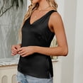 thumbnail image 4 of sovlvnd Women's Plus Sizes Summer Sexy Solid Color Sleevesless V Neck Over Size Top Tank Blouse Summer Casual Loose Comfy Vest Blouses Tank Tops S-2XL, Spring Savings!, 4 of 9
