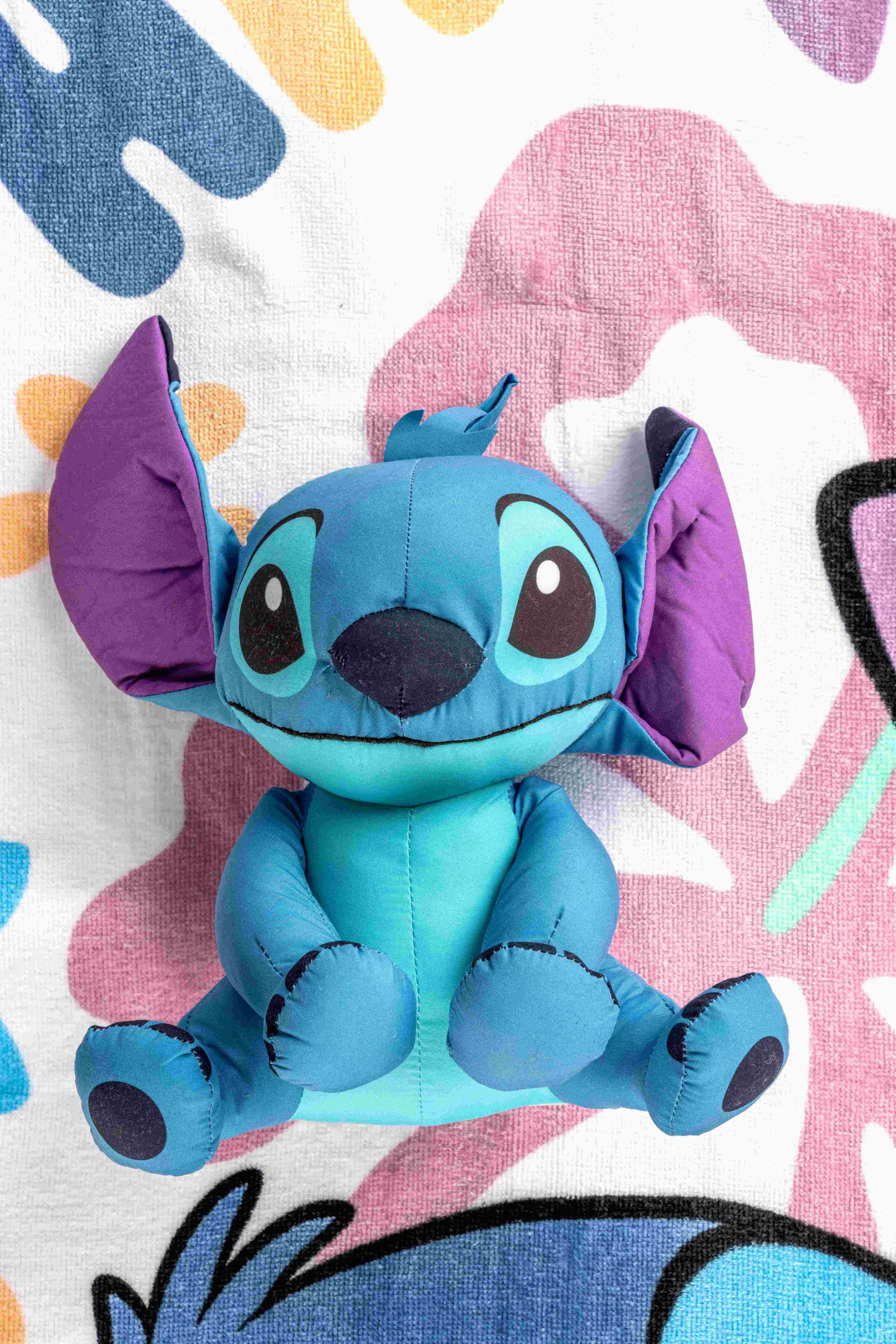 Lilo & Stitch Kids 12" Polyester Beach Buddy and 28" x 58" Cotton Beach Towel Set, Multicolor, Disney