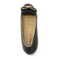 thumbnail image 4 of Victoria K Women's Pindot Gold Buckle Loafer Flats, 4 of 5