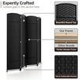thumbnail image 4 of Sorbus 4 Panel Room Divider Tall Privacy Partition Screen Extra Wide Double Hinged Mesh Hand-Woven Folding Wall Divider - 6ft, 4 of 7
