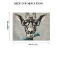 thumbnail image 2 of ZFLMY Giraffe Glasses Sophisticated Canvas Wall Art Decor Ready To Hang Room Home Decor 20x16in, 2 of 6