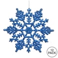 thumbnail image 2 of Vickerman 6.25" Blue Glitter Snowflake Christmas Ornament, 12 per Box, 2 of 2