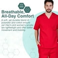 thumbnail image 7 of M&M SCRUBS Men Scrub Set, Men Medical Uniforms 102 (Red, XX-Large), 7 of 7