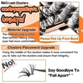 thumbnail image 4 of Lash Clusters Extensiones de pestañas DIY 72 grupos de pestañas CD Curl B&Q LASH Mega Volumen Pestañas individuales Extensiones de grupos de pestañas Wispy Lashes Cluster DIY en casa (NM-D-8-16MIX), 4 of 4