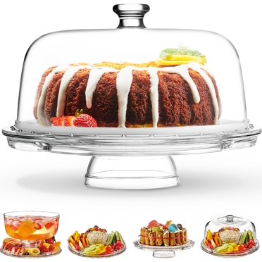 Anchor Hocking 10 In Round Glass Party Cake Stand Clear Walmart Com