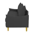 thumbnail image 5 of Modern Sofa Couch, Upholstered 2-Seat Loveseat Sofa for Living Room, Bedroom, Small Space, Office, Dark Gray, 5 of 6