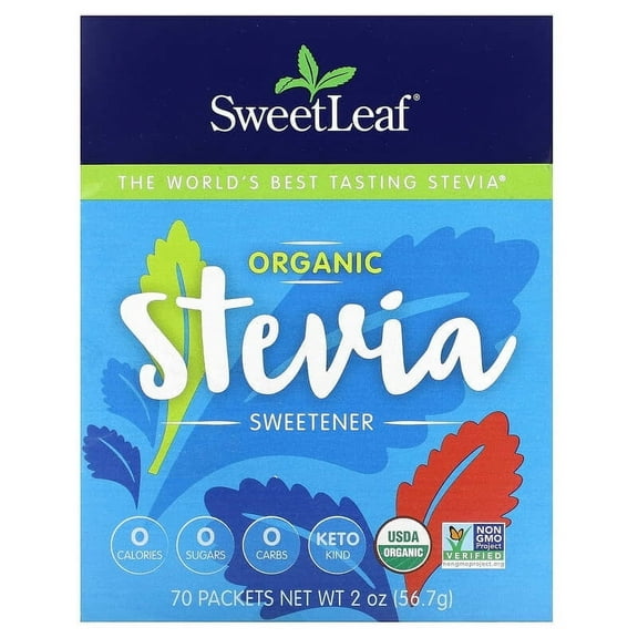 Wisdom Natural, Organic Stevia Sweetener, 70 Packets, 2 oz Pack of 4