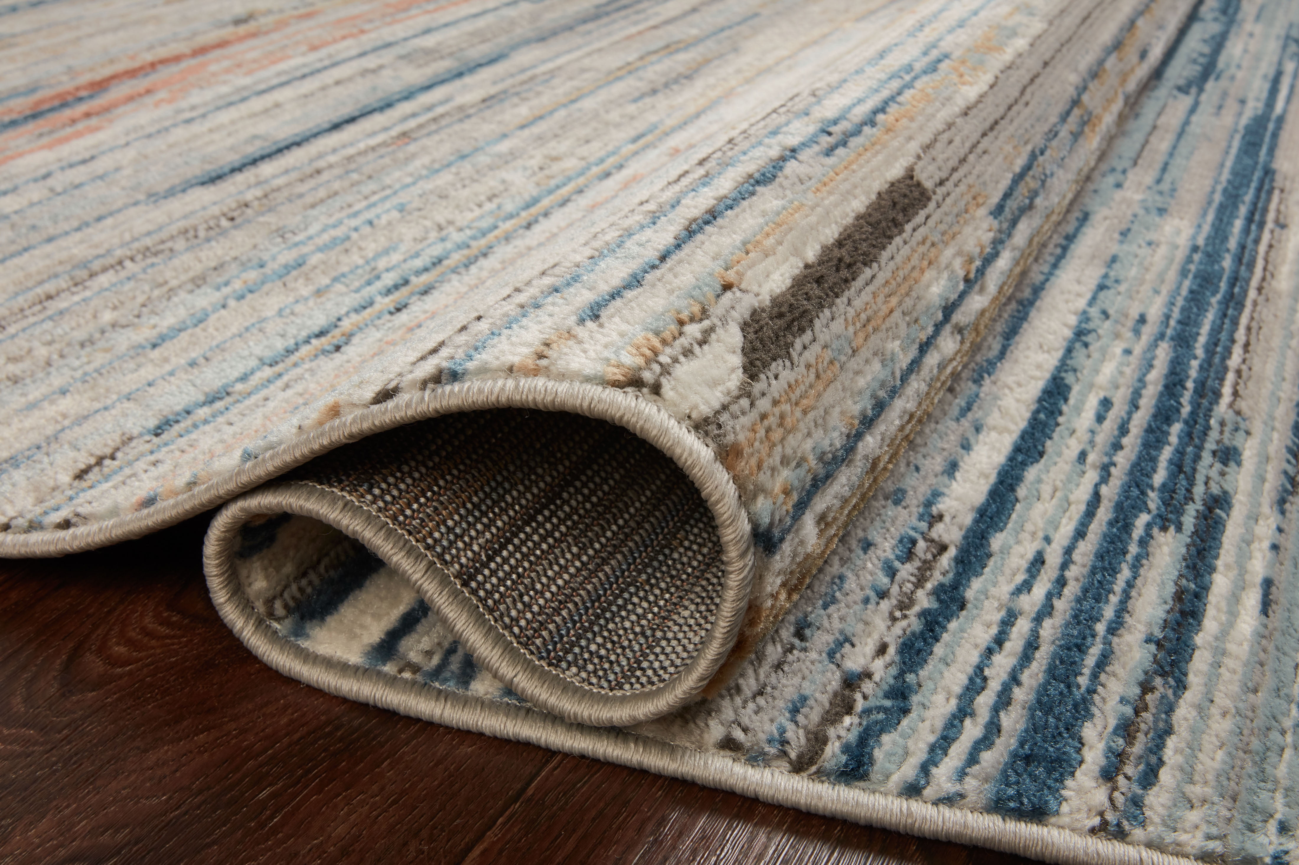 Loloi Bianca Collection BIA-08 Pebble / Multi, Abstract Area Rug 2'-8" x 10'-6"