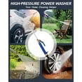 thumbnail image 4 of QCQHDU Hydro Jet Power Pressure Washer Wand - Portable High Pressure Water Gun, Watering Sprayer Cleaning Tool with 2 Different Nozzles and Hose Quick Connectors for Car Window Glass Washing, 4 of 6