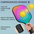 thumbnail image 2 of Pickleball Paddles Set Of 2, Fiberglass Surface, Neon Fluid Print, 4 Balls & Bag, 2 of 5