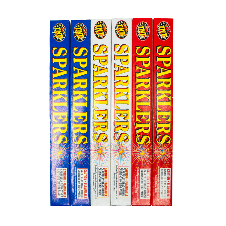 TNT Fireworks, #8 Gold Sparklers, 240 Sparklers