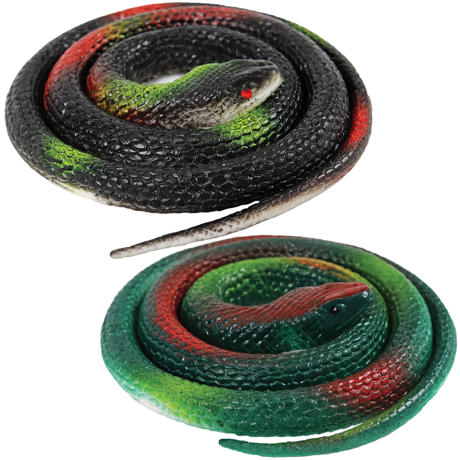 Rhode Island Novelty 24 Green Garden Snakes Great to Keep Birds Away Rubber Toy 
