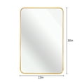 thumbnail image 5 of 22x30 Inch Gold Metal Framed Rectangular Bathrrom Mirror for Wall.(W2203P183122), 5 of 8