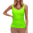 thumbnail image 3 of Womens Tankini Tops V Neck Triangle Swim Bathing Suit Athletic Swimwear Swim Top Only, 3 of 7