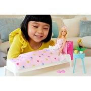Barbie Doll and Bedroom Playset, Barbie Furniture with 20+ Storytelling Pieces [Walmart Exclusive]