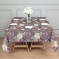 thumbnail image 3 of Pioneer Flower Floral Print Pattern Square Tablecloth,Waterproof Square Table Cover,Wipeable Spillproof Washable Table Cover for Home Kitchen Party Decor 52"x52"(132x132cm), 3 of 6
