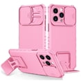 thumbnail image 2 of For Apple iPhone 14 Pro (6.1") Hybrid Hard TPU Rubber Shockproof with Vertical Kickstand & Camera Cover Protection Phone Case Cover by Xpression - Pink, 2 of 7