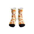 thumbnail image 2 of Thanksgiving Coral Fleece Crew Socks, Mid Calf Plush Cozy Socks With Heart And Mushroom Pattern, Soft Fuzzy House Socks For Women, Warm Winter Socks, Cute Gift Socks, Non Slip Fluffy Sleep Socks, 2 of 5
