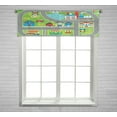 thumbnail image 1 of ABPHQTO Lovely City Landscape Car Track Ventana Cortina Cenefa Varilla Bolsillo 45x130 cm, 1 of 1