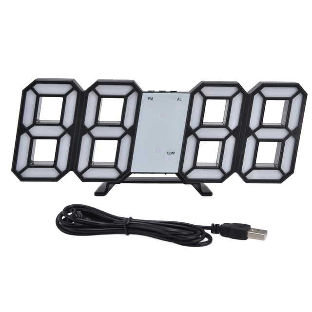 Reloj de pared LED, reloj de pared digital Reloj LED moderno Reloj despertador LED Eleve su experiencia
