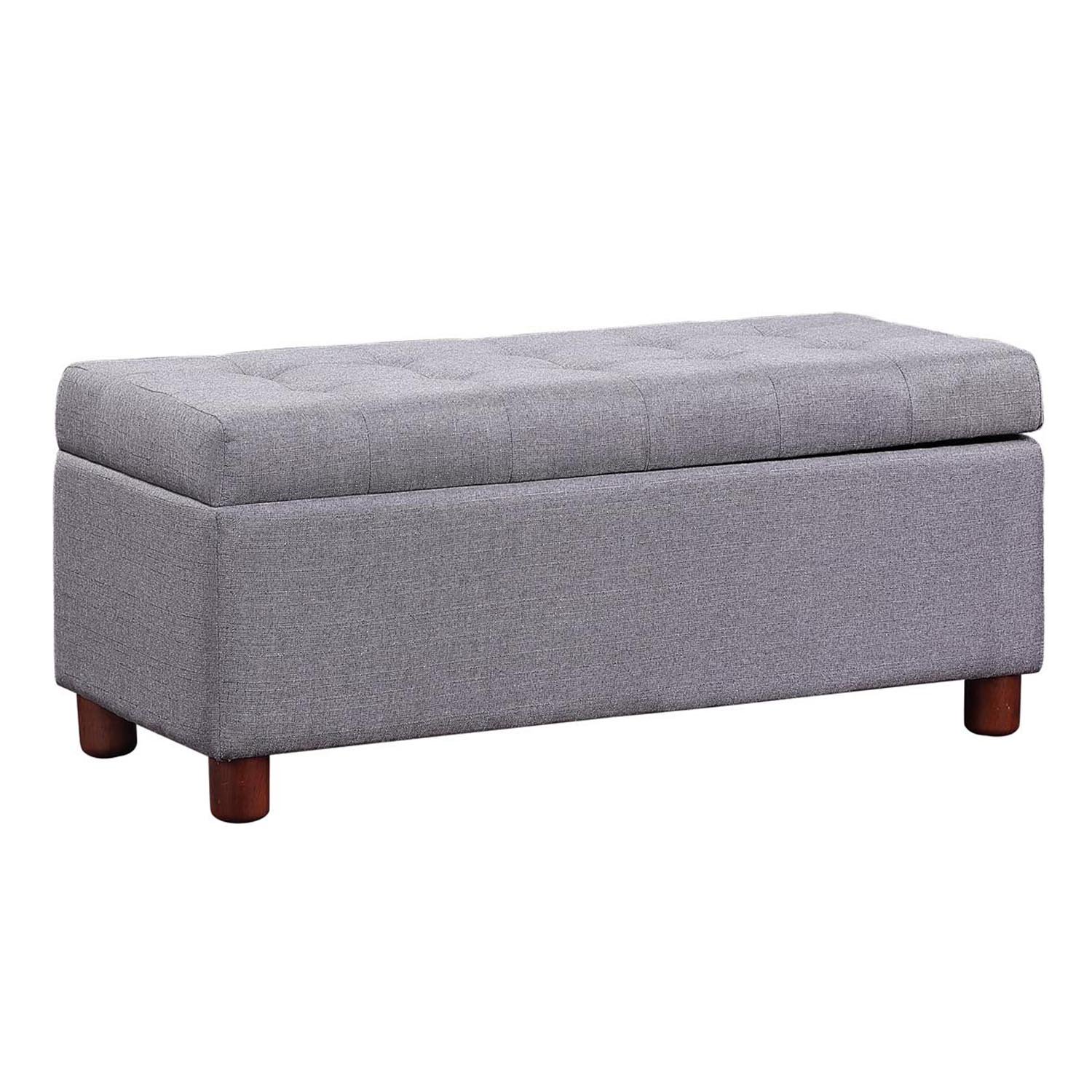 39 Storage Bench Tufted Linen Fabric Ottoman Storage Bench Walmartcom Walmartcom