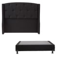 thumbnail image 1 of Box Base Cama Individual + Cabecera Zefyr Negro, 1 of 8