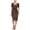 thumbnail image 1 of Kensie Robe Midi Ceinturée pour Femmes, Noire, 4, 1 of 1