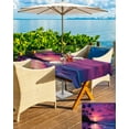 thumbnail image 5 of nqOlkjepod Ocean Sunset Outdoor Tablecloth with Umbrella Hole & Zipper, Summer Ocean Scenery Tropical Palm Tree Rectangle Table Cover 60x84 Inch, Dining Waterproof Table Cloth Protector for Patio, 5 of 7
