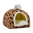 thumbnail image 2 of Casa para gatos, cueva con calefacción, suave y para gatos o perros pequeños, caseta para dormir rojo, 2 of 9
