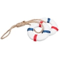 thumbnail image 1 of WHAMVOX Beach Theme Decor Lifebuoy Pendant Rustic Coastal Wall Decor Multi 1Set, 1 of 5
