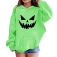 thumbnail image 6 of Mercatoo Halloween Hooded Sweatshirt for Kids Long Sleeve Pumpkin Printed Tops Boys Girls Warm Peppy Hoodie with Pocket, 6 of 6