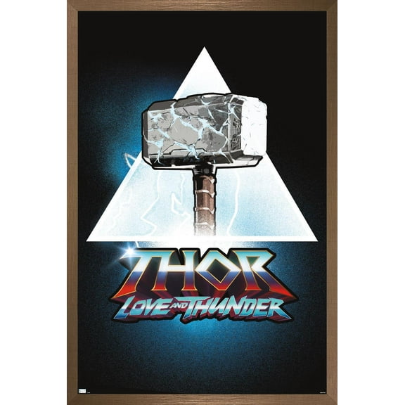 Marvel Thor: Love and Thunder - Logo Wall Poster, 14.725" x 22.375" Framed