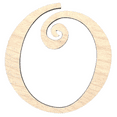 thumbnail image 1 of Krafty Supply - 3" Tall Birch Letter O | 1/4" Birch Plywood |Curlz|Wooden Letter|Craft Alphabet Initials, 1 of 2