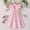 Pink, variant on Juslio Girls Dresses Summer Beach Girls Sundress Kids Clothes Short Sleeve Casual Little Girl Dresses