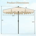 thumbnail image 3 of Costway 9 FT Patio Umbrella 2-Tier Market Table Umbrella with Sun-Protective Canopy Beige, 3 of 10