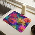 thumbnail image 5 of Dish Drying Mat Absorbent Dish Drainer Kitchen Counter 23.6x19.7inch Dish Drying Pad for Countertops Sinks Draining Racks Colorful and Bright Floral Pattern, 5 of 9